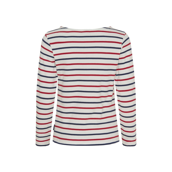 Sea Ranch Antibes Striped Long Sleeve Tee Long Sleeve Tee Pearl/SR Navy/Red
