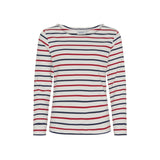 Sea Ranch Antibes Striped Long Sleeve Tee Long Sleeve Tee Pearl/SR Navy/Red