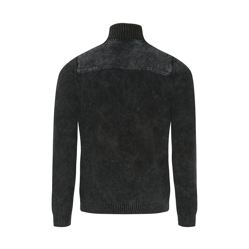Archibald Half Zip - Black