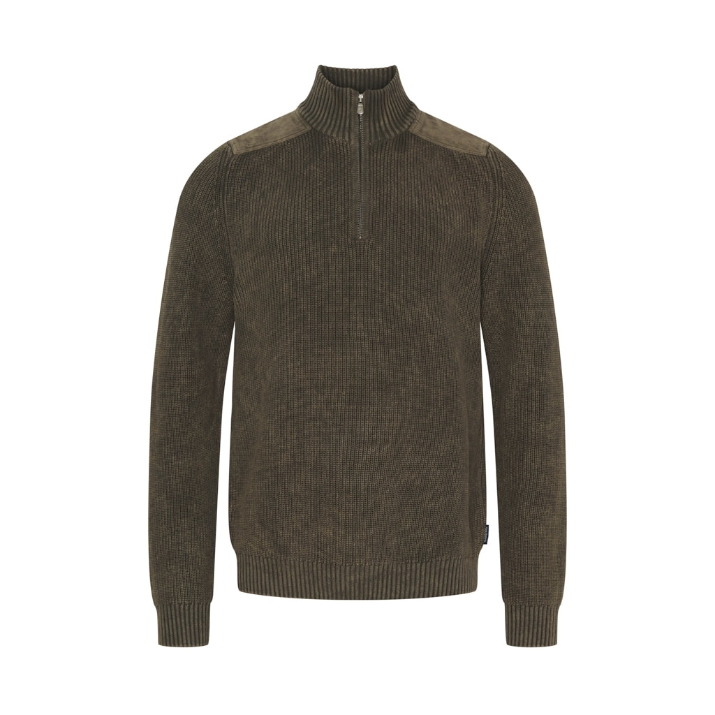 Sea Ranch Archibald Half Zip Knit Dark Brown