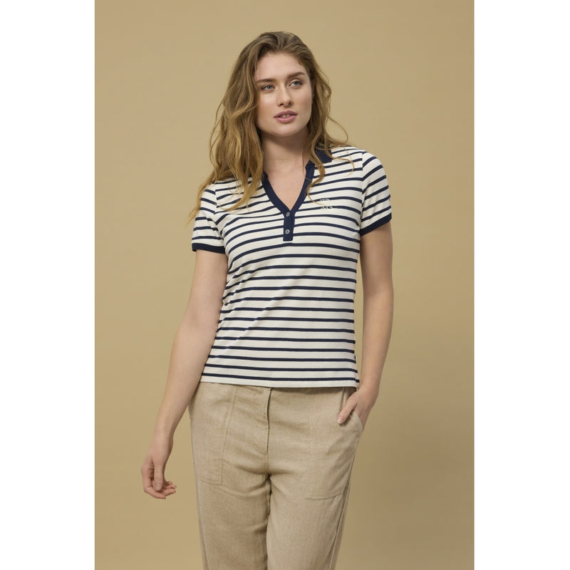 Redgreen Women Cabena Polo Polo Shirts 120 Off White Stripe
