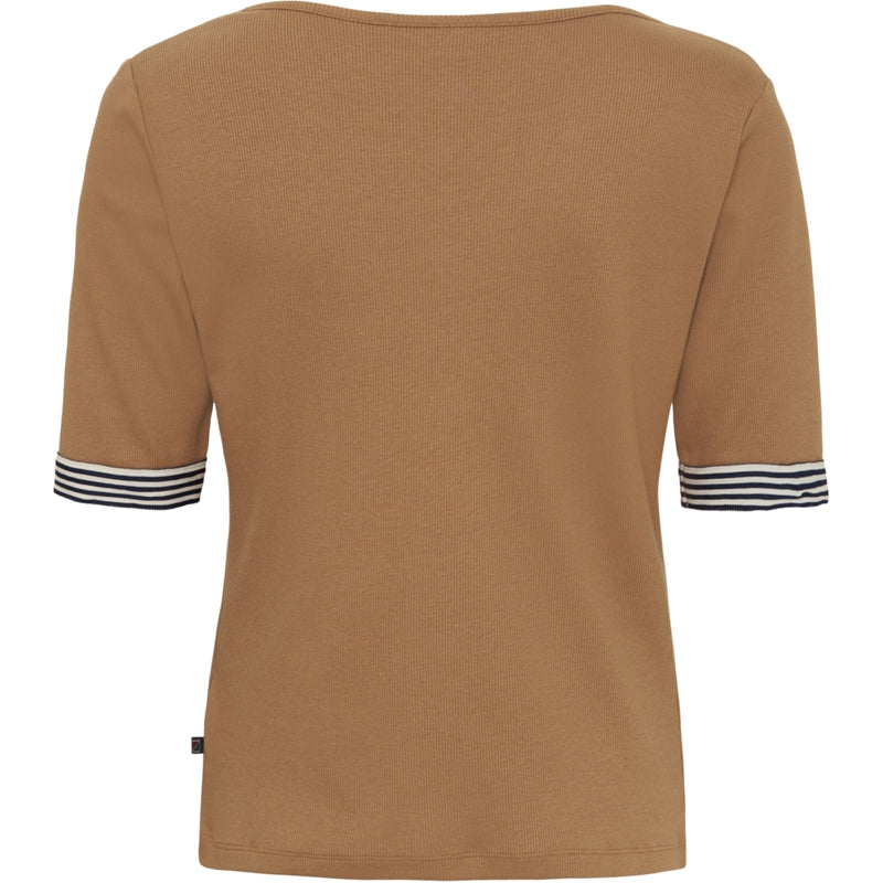 Redgreen Women Cait T-shirt Short Sleeve Tee 026 Light Brown