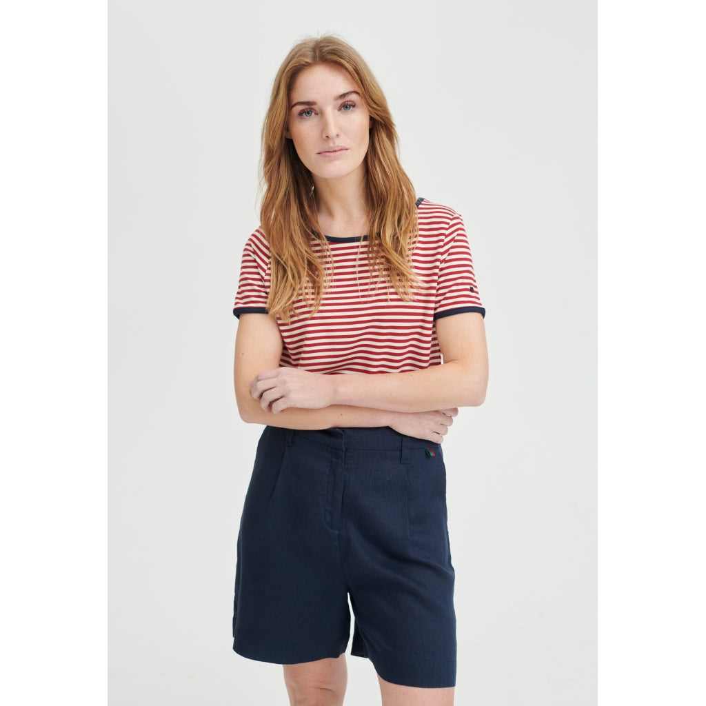 Redgreen Women Camilla T-shirt Short Sleeve Tee 144 Red Stripe