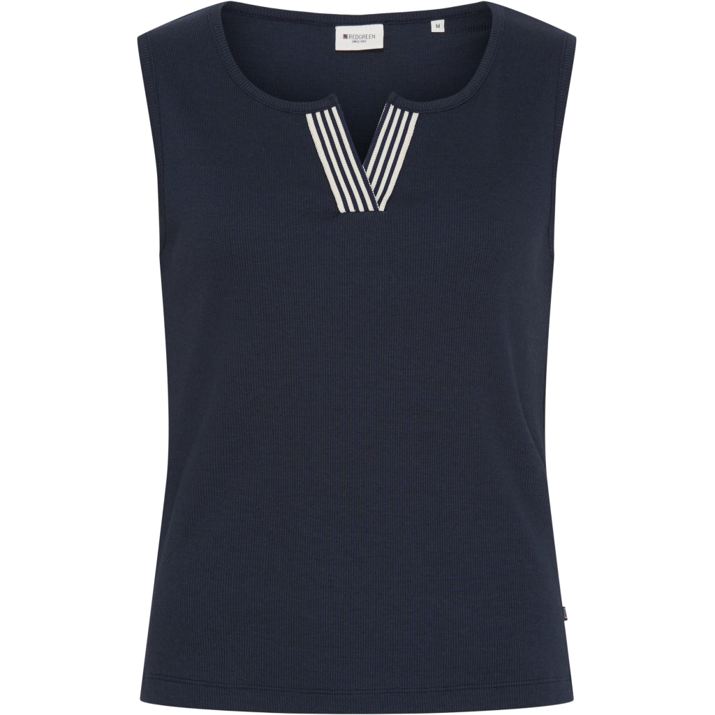 Redgreen Women Cane Top Short Sleeve Tee 068 Navy