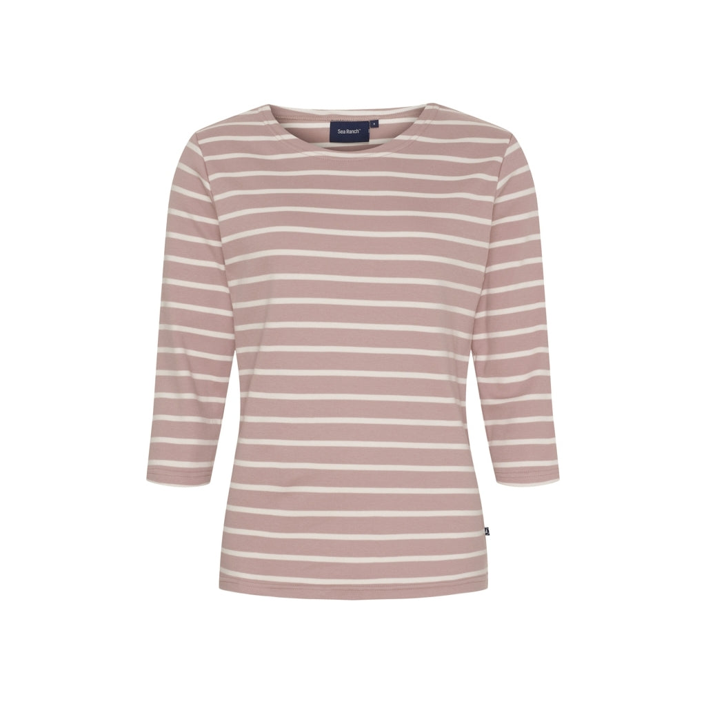 Sea Ranch Cannes 3/4 sleeve Tee Long Sleeve Tee 3120 Woodrose / Ecru