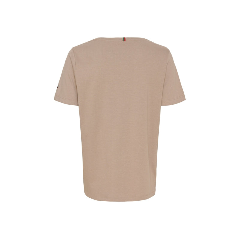 Redgreen Women Cayla T-shirt Short Sleeve Tee Mid Sand Pattern