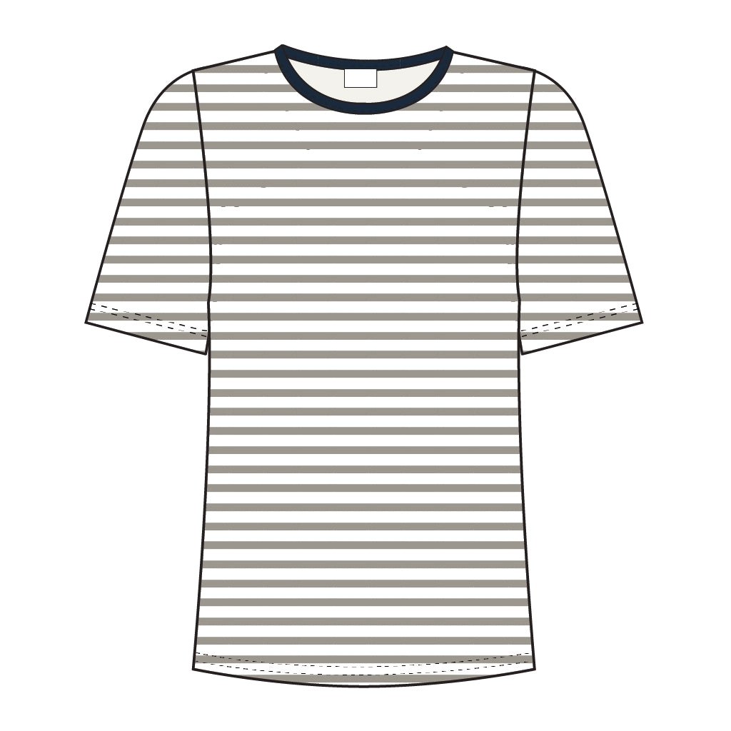 Redgreen Women Cecilie Tee Polo Shirts 125 Dark Sand Stripe