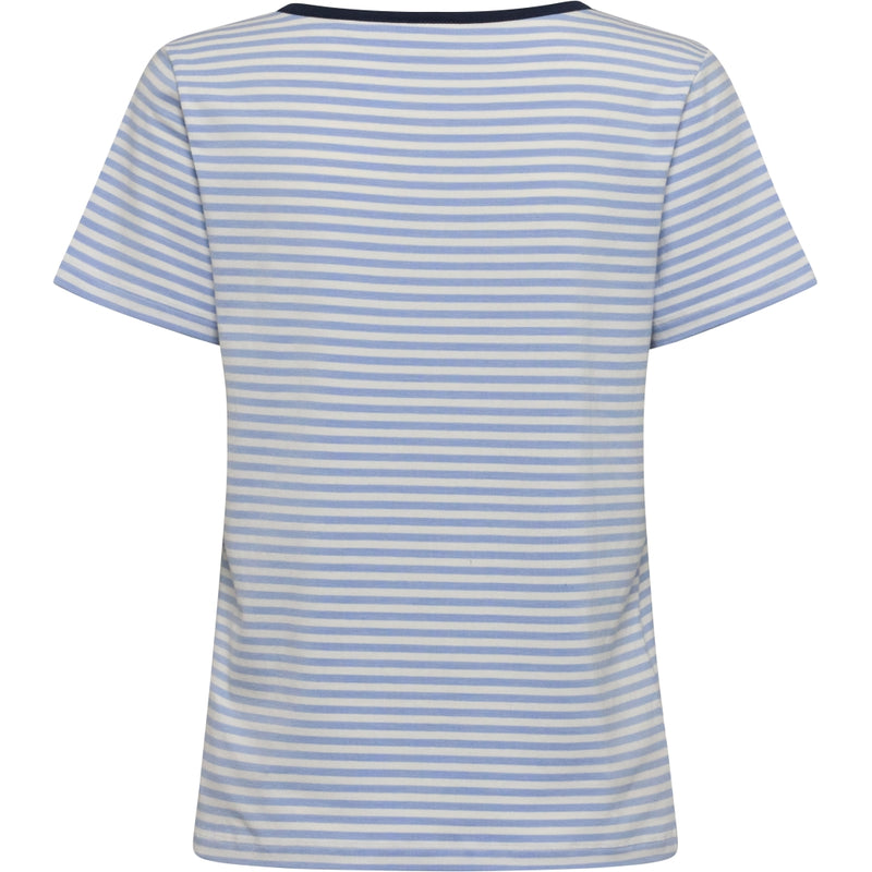 Redgreen Women Cecilie Tee Polo Shirts 161 Sky Blue Stripe