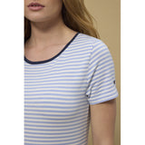 Redgreen Women Cecilie Tee Polo Shirts 161 Sky Blue Stripe