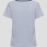 Redgreen Women Cecilie Tee Polo Shirts 161 Sky Blue Stripe