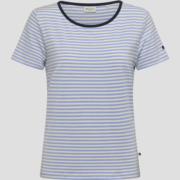 Redgreen Women Cecilie Tee Polo Shirts 161 Sky Blue Stripe