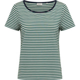 Redgreen Women Cecilie Tee Polo Shirts 176 Mid Green Stripe