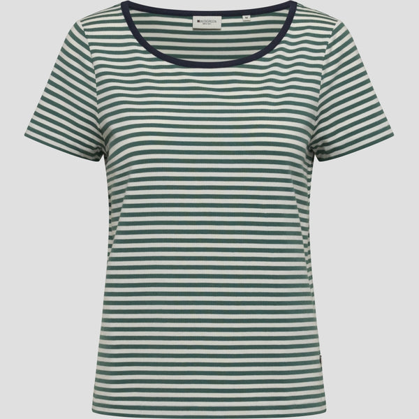 Redgreen Women Cecilie Tee Polo Shirts 176 Mid Green Stripe