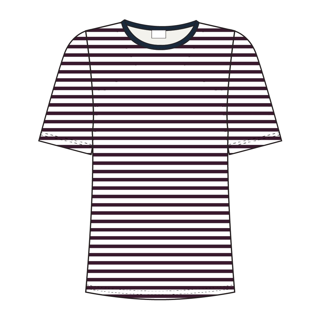 Redgreen Women Cecilie Tee Polo Shirts 185 Plum Stripe