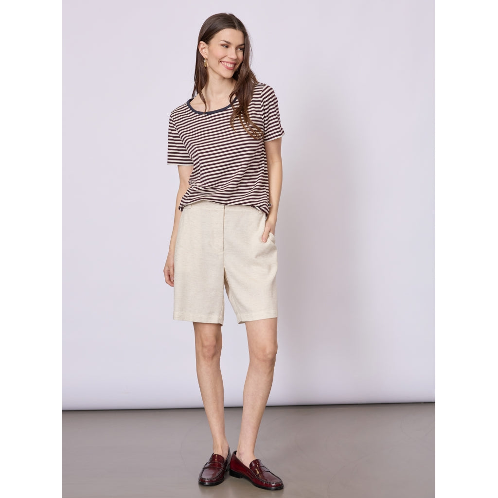Redgreen Women Cecilie Tee Polo Shirts 185 Plum Stripe