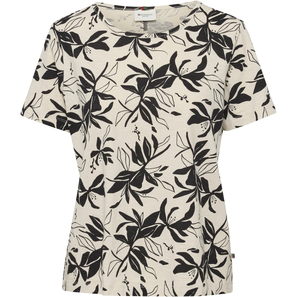 Redgreen Women Celina T-shirt Short Sleeve Tee 321 Ecru Pattern