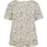 Redgreen Women Celina T-shirt Short Sleeve Tee 373 Light Green Pattern