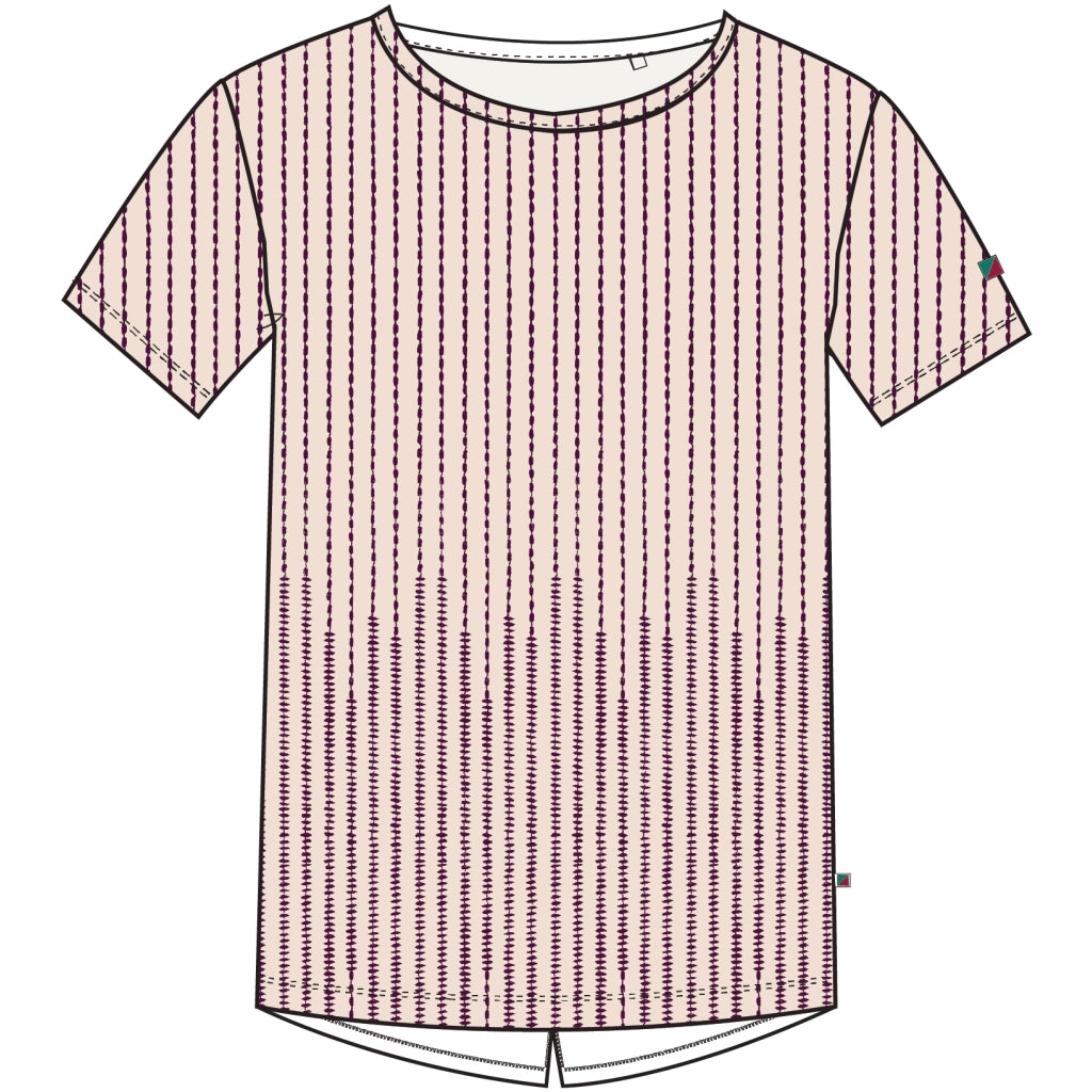 Redgreen Women Celina T-shirt Short Sleeve Tee 385 Plum Pattern
