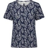 Redgreen Women Celina T-shirt Short Sleeve Tee Navy Pattern