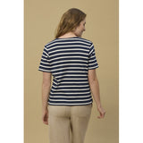Redgreen Women Cemille T-shirt Short Sleeve Tee 168 Navy Stripe