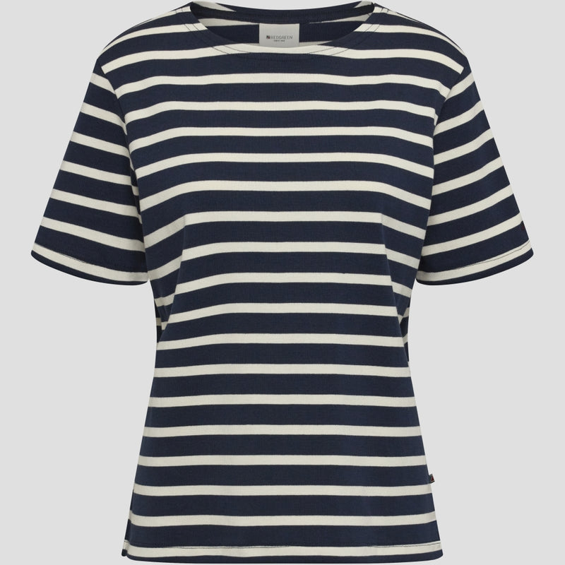 Redgreen Women Cemille T-shirt Short Sleeve Tee 168 Navy Stripe