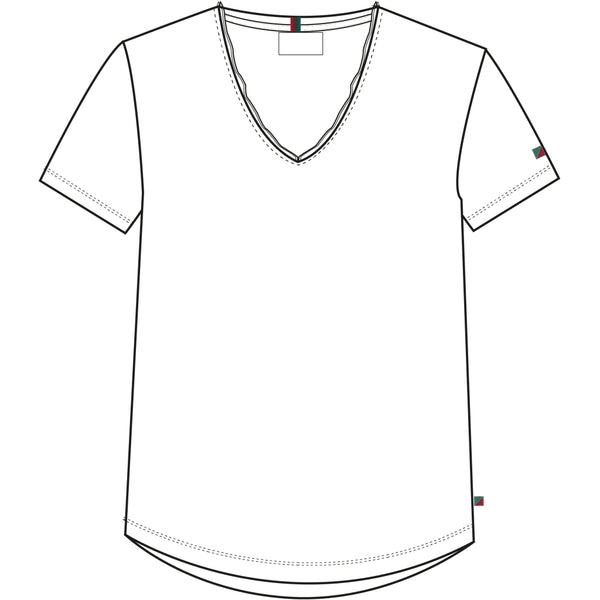 Redgreen Women Chanti T-shirt Short Sleeve Tee White
