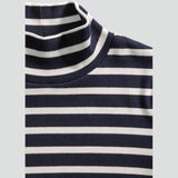 Redgreen Women Cherry Rollneck Long Sleeve Tee 168 Navy Stripe