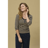 Redgreen Women Christelle Long Sleeve Tee Long Sleeve Tee 124 Mid Sand Stripe