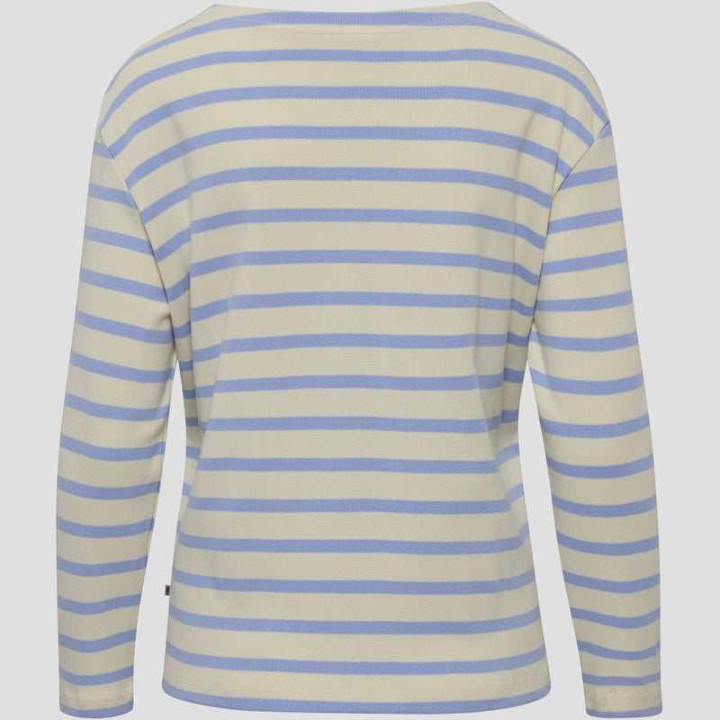 Redgreen Women Claudia T-shirt Long Sleeve Tee 162 Light Blue Stripe