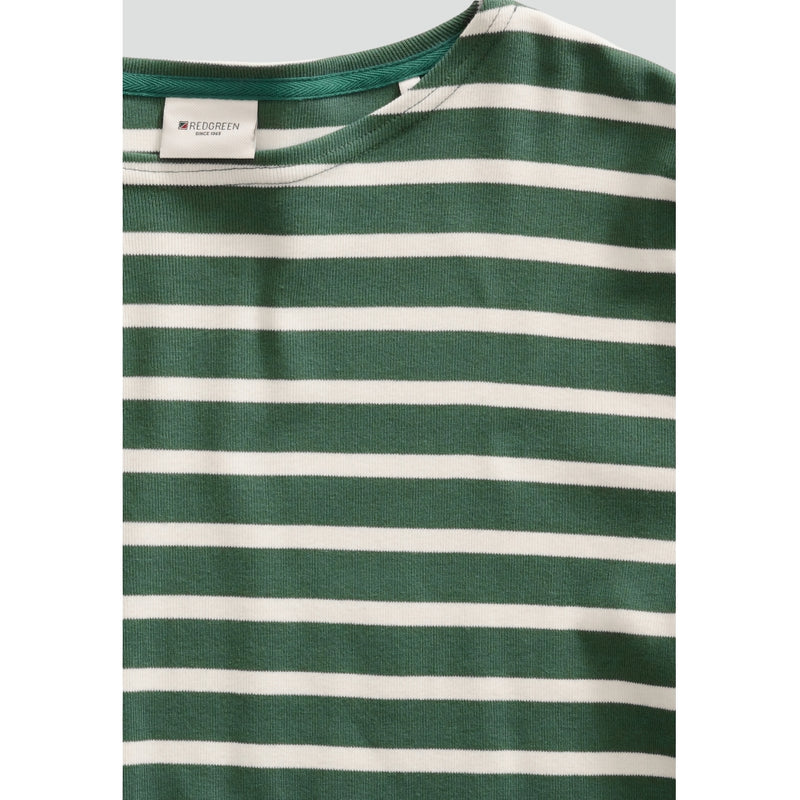 Redgreen Women Claudia T-shirt Long Sleeve Tee 175 Green Stripe