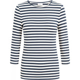 Redgreen Women Cleo 3/4 LS T-shirt Long Sleeve Tee 169 Dark Navy Stripe