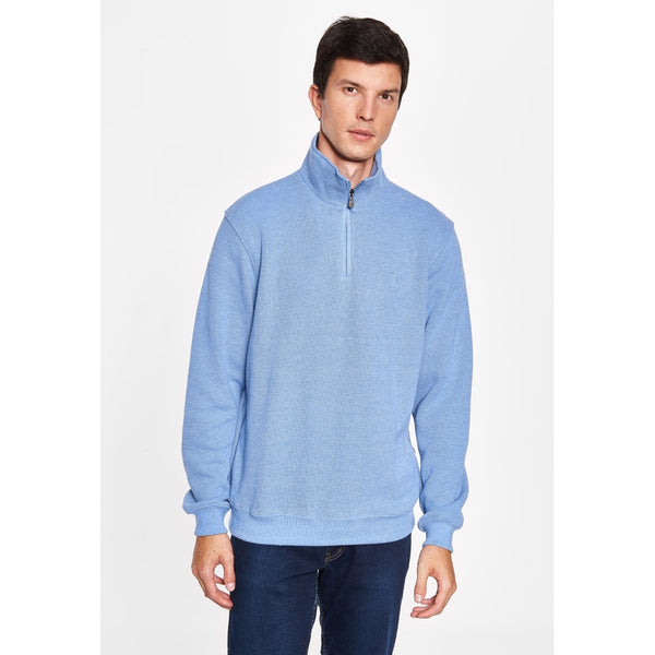 Sea Ranch Cromwell 3XL-4XL Half Zip Sweater Sweats Denim Melange