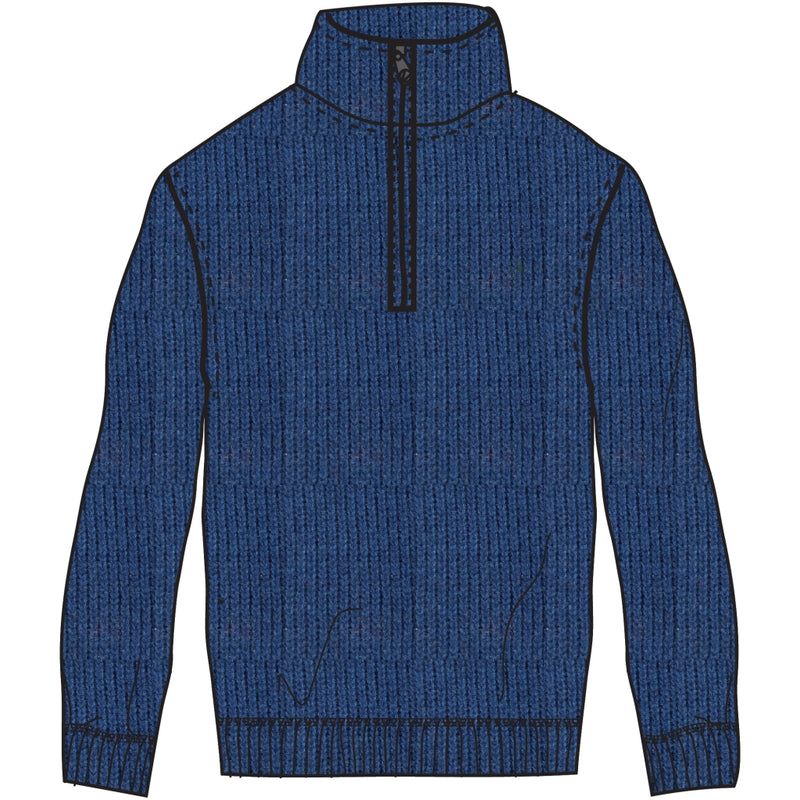 Sea Ranch Cromwell 3XL-4XL Half Zip Sweater Sweats Royal Blue