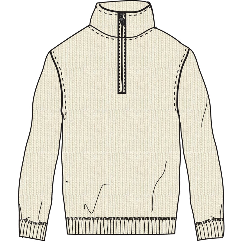 Sea Ranch Cromwell Long Sleeve Half Zip Sweater Sweats Ecru
