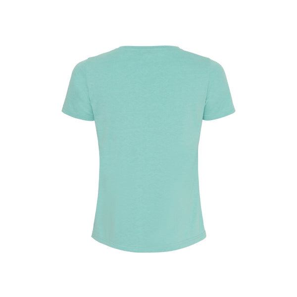 Sea Ranch Dorthea Organic Cotton V-Neck tee Short Sleeve Tee Aqua Blue