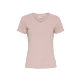 Sea Ranch Dorthea Organic Cotton V-Neck tee Short Sleeve Tee Pale Mauve
