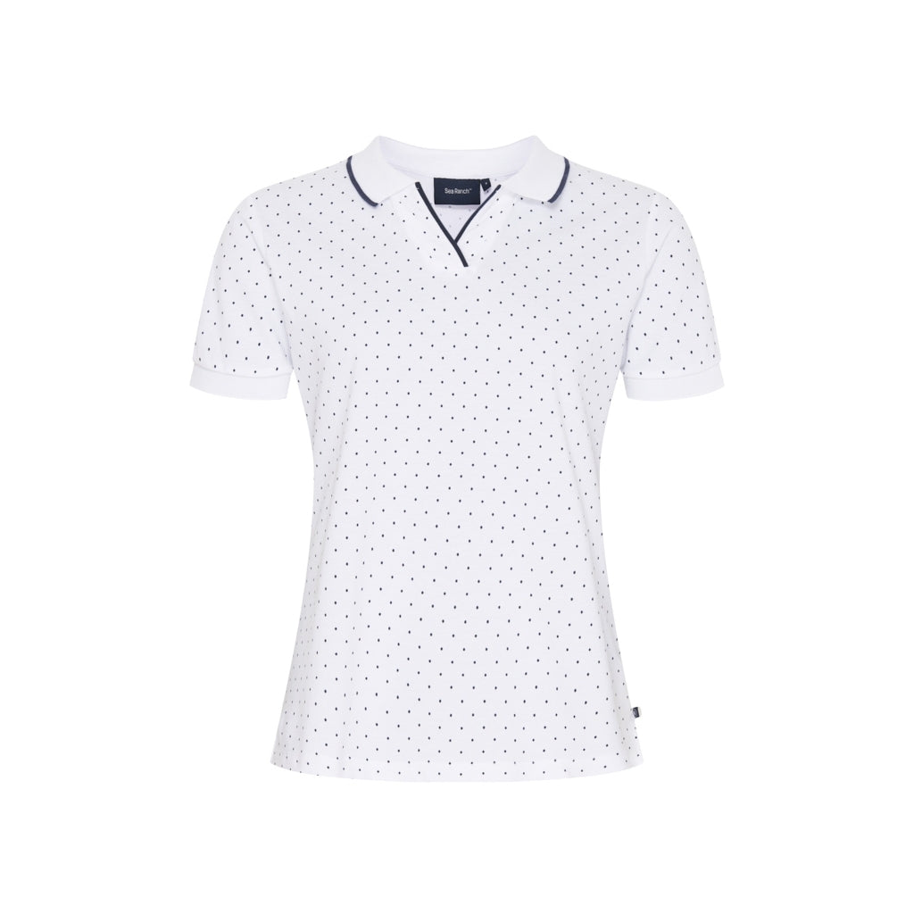 Sea Ranch Dotty Polo Polo Shirts White