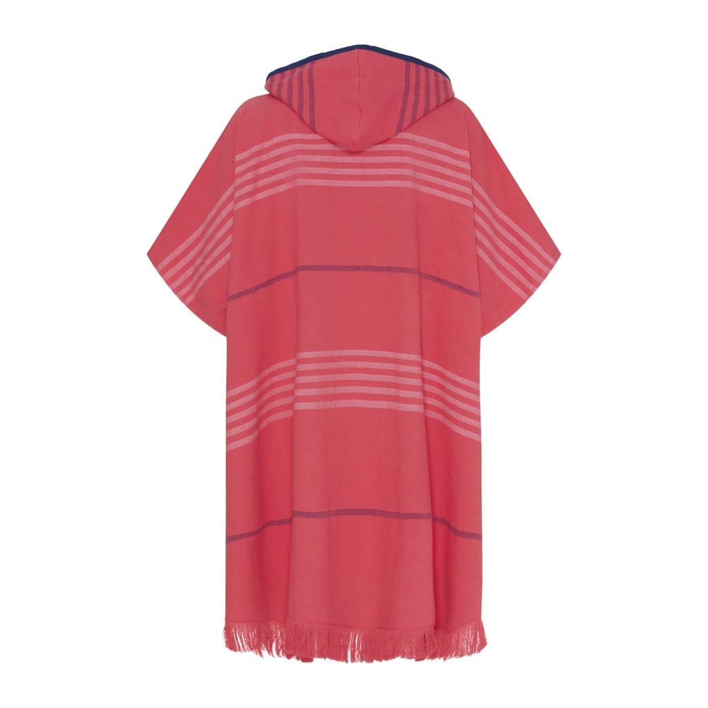 Sea Ranch Dune Beach Poncho Towels 3104 Calypso Coral / Pearl