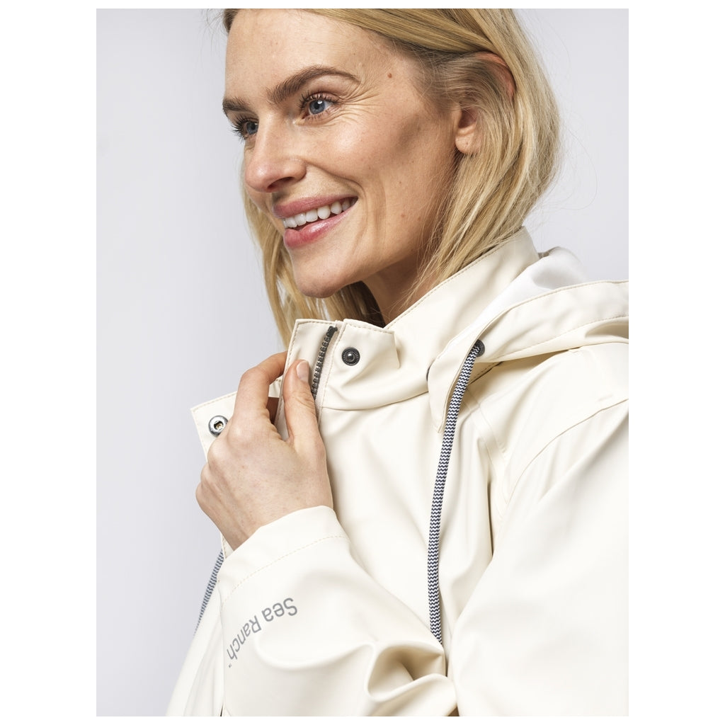 Sea Ranch Elice Rain Coat Jackets and Coats Off White