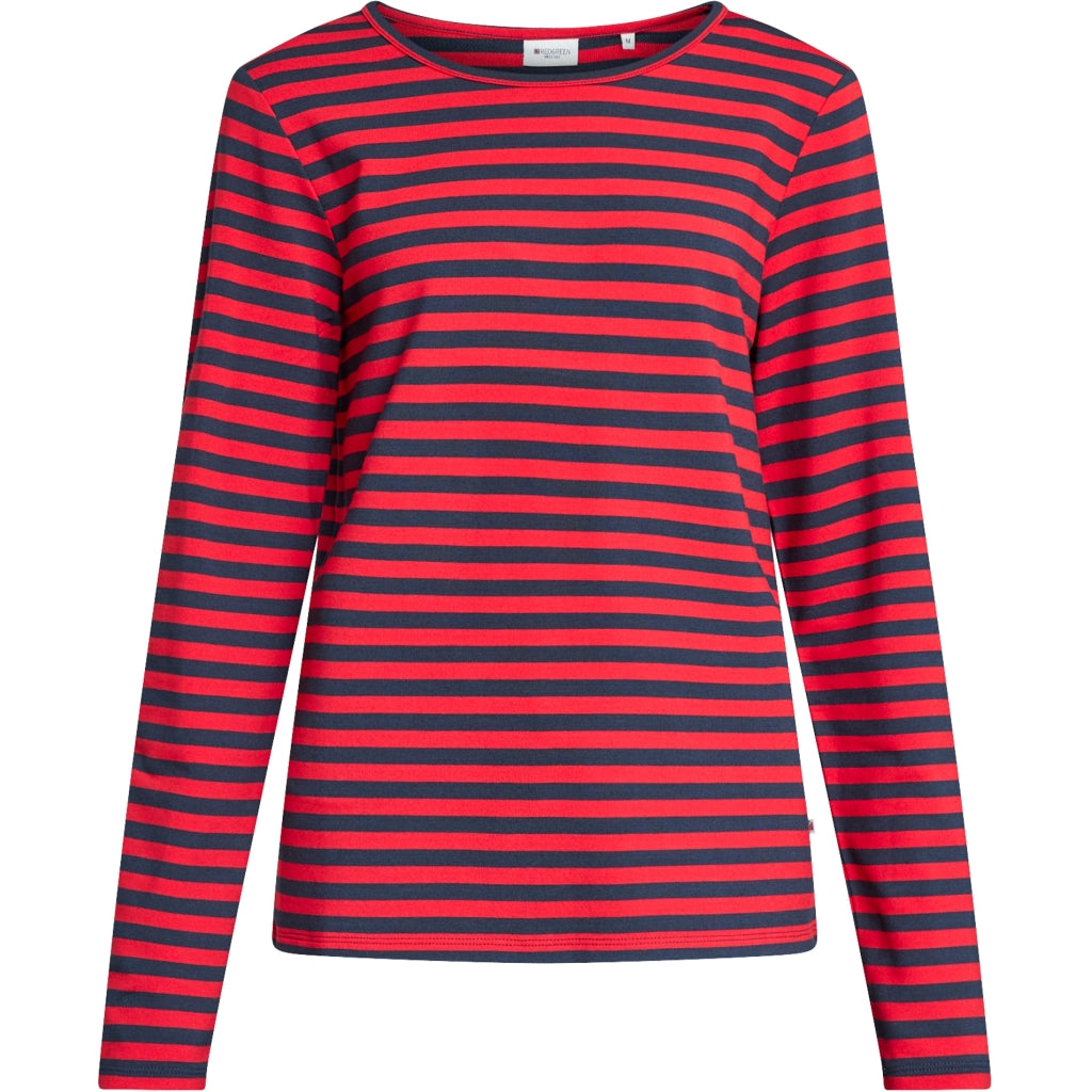 Redgreen Women Fie Long Sleeve T-shirt Long Sleeve Tee 144 Red Stripe