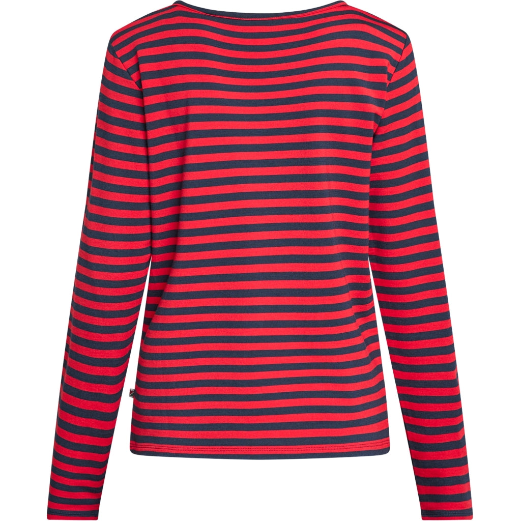 Redgreen Women Fie Long Sleeve T-shirt Long Sleeve Tee 144 Red Stripe
