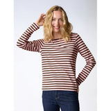 Redgreen Women Fie Long Sleeve T-shirt Long Sleeve Tee 145 Pink Stripe