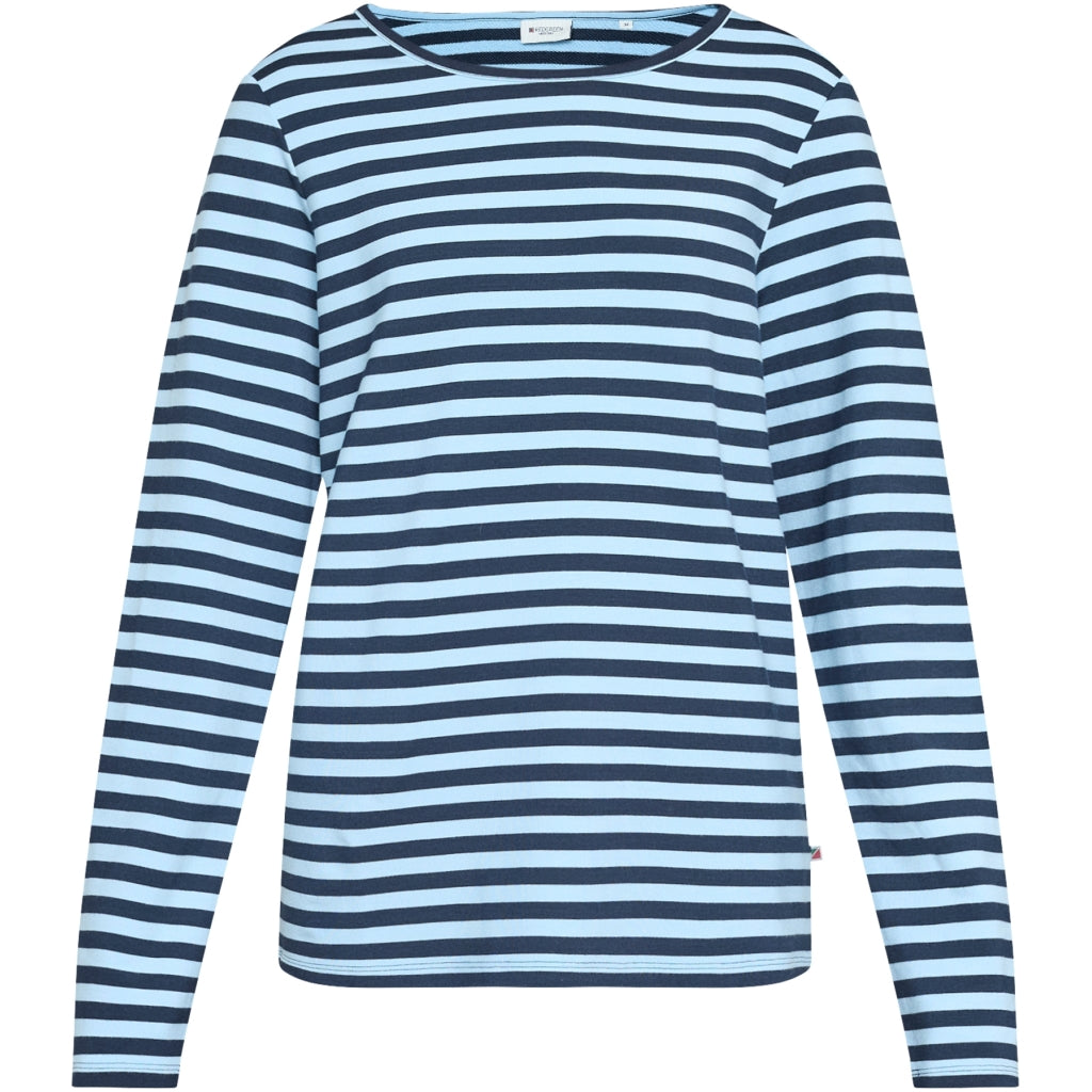 Redgreen Women Fie Long Sleeve T-shirt Long Sleeve Tee 164 Mid Blue Stripe