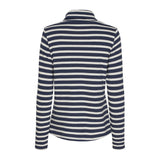 Sea Ranch Gabriela Turtleneck Breton stripe top Long Sleeve Tee SR Navy/Ecru