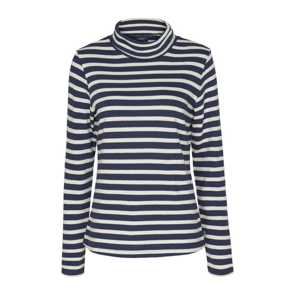 Gabriela Turtleneck Breton stripe top SR Navy Ecru sea ranch.eu