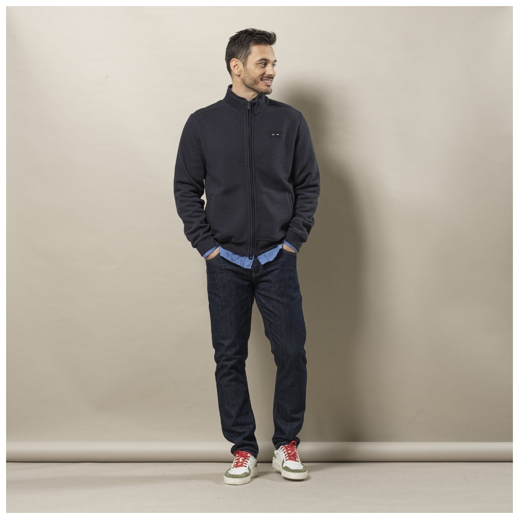 Sea Ranch Garcia Long Sleeve Sweat Zip Cardigan Sweats Dark Navy