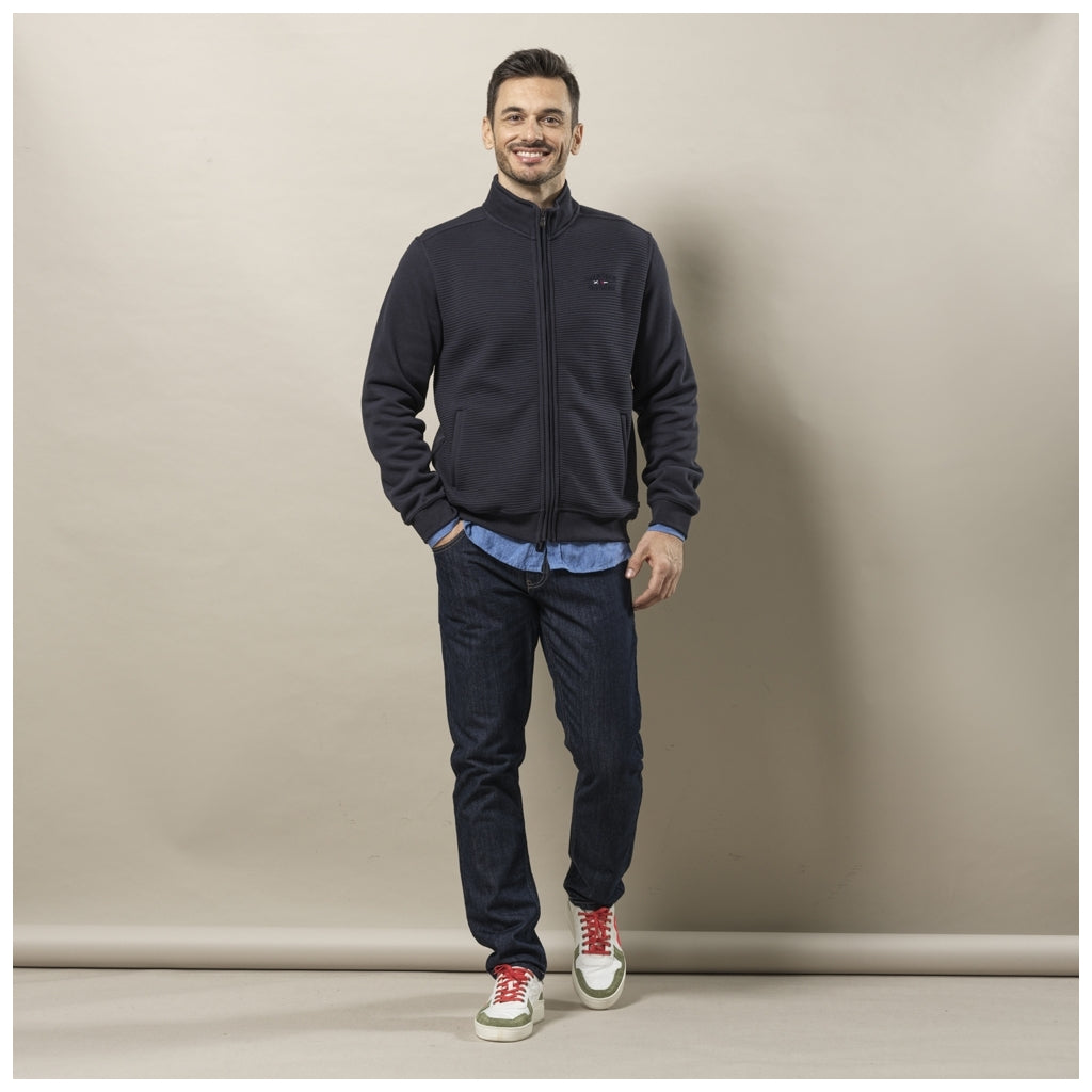 Sea Ranch Garcia Long Sleeve Sweat Zip Cardigan Sweats Dark Navy