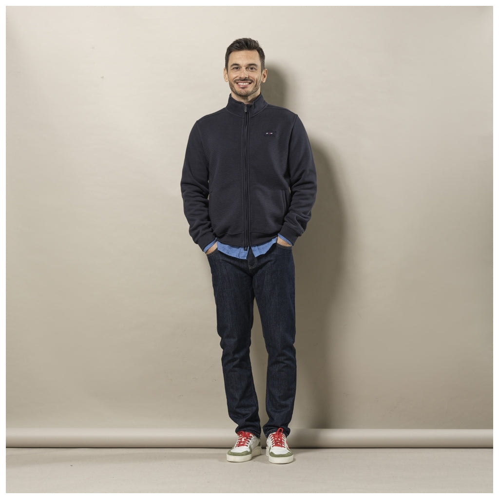 Sea Ranch Garcia Long Sleeve Sweat Zip Cardigan Sweats Dark Navy