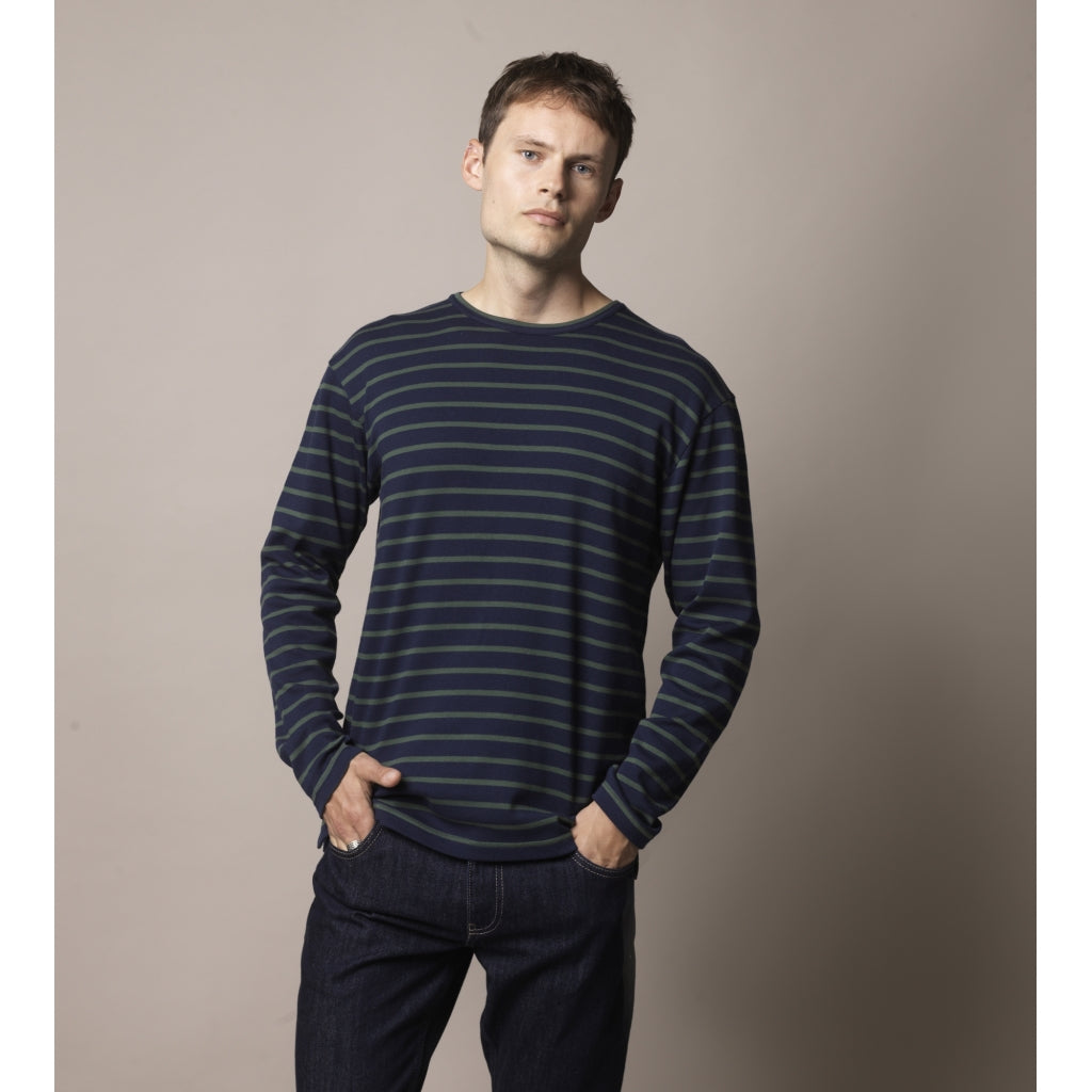 Sea Ranch Grenaa Striped Long Sleeve Tee Long Sleeve Tee 4225 SR Navy / Sycamore Green