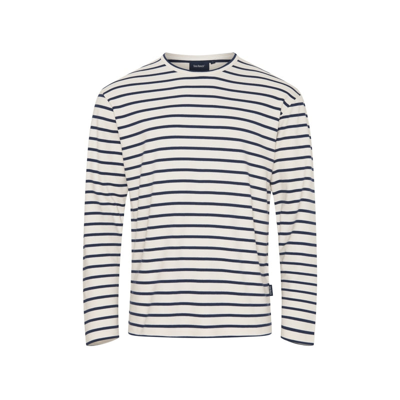 Sea Ranch Grenaa Striped Long Sleeve Tee Long Sleeve Tee Ecru/SR Navy